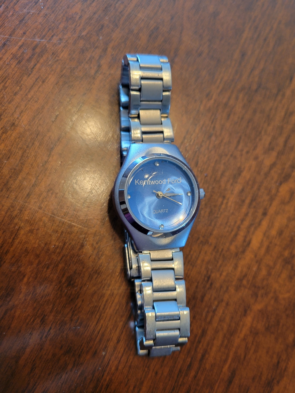 Silver Stainless Steel Quartz Watch - Blue Dial